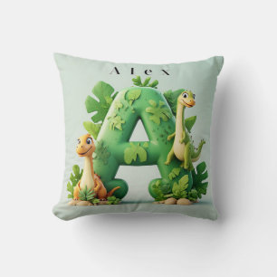 🦖 Cute Dinosaur Letter A Jungle Kids Learning Pla Cushion