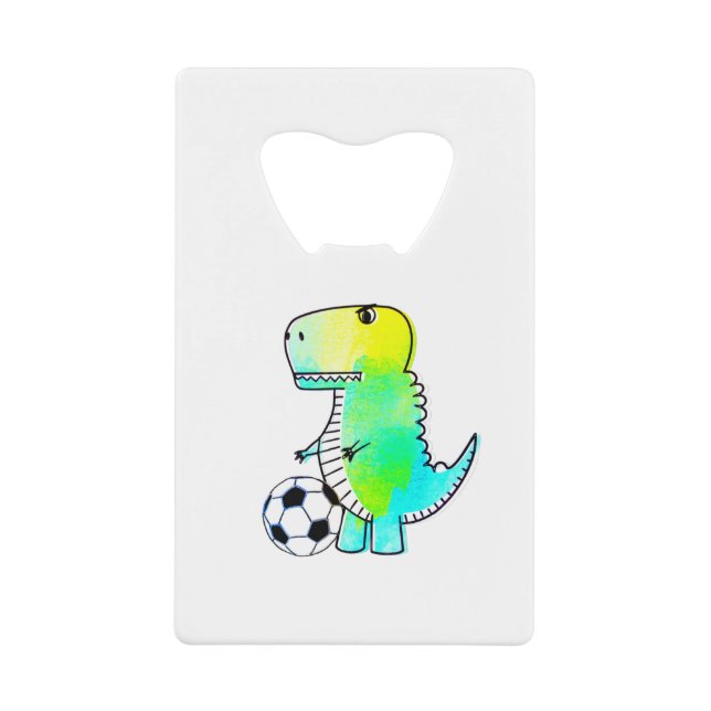 Cute Dinosaur Loves Soccer Watercolor (Front)