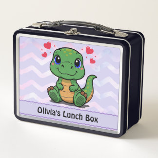 Cute Dinosaur Lunch Box – Add Name