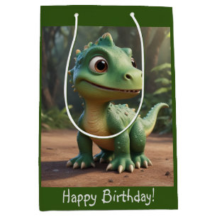 Cute Dinosaur  Medium Gift Bag