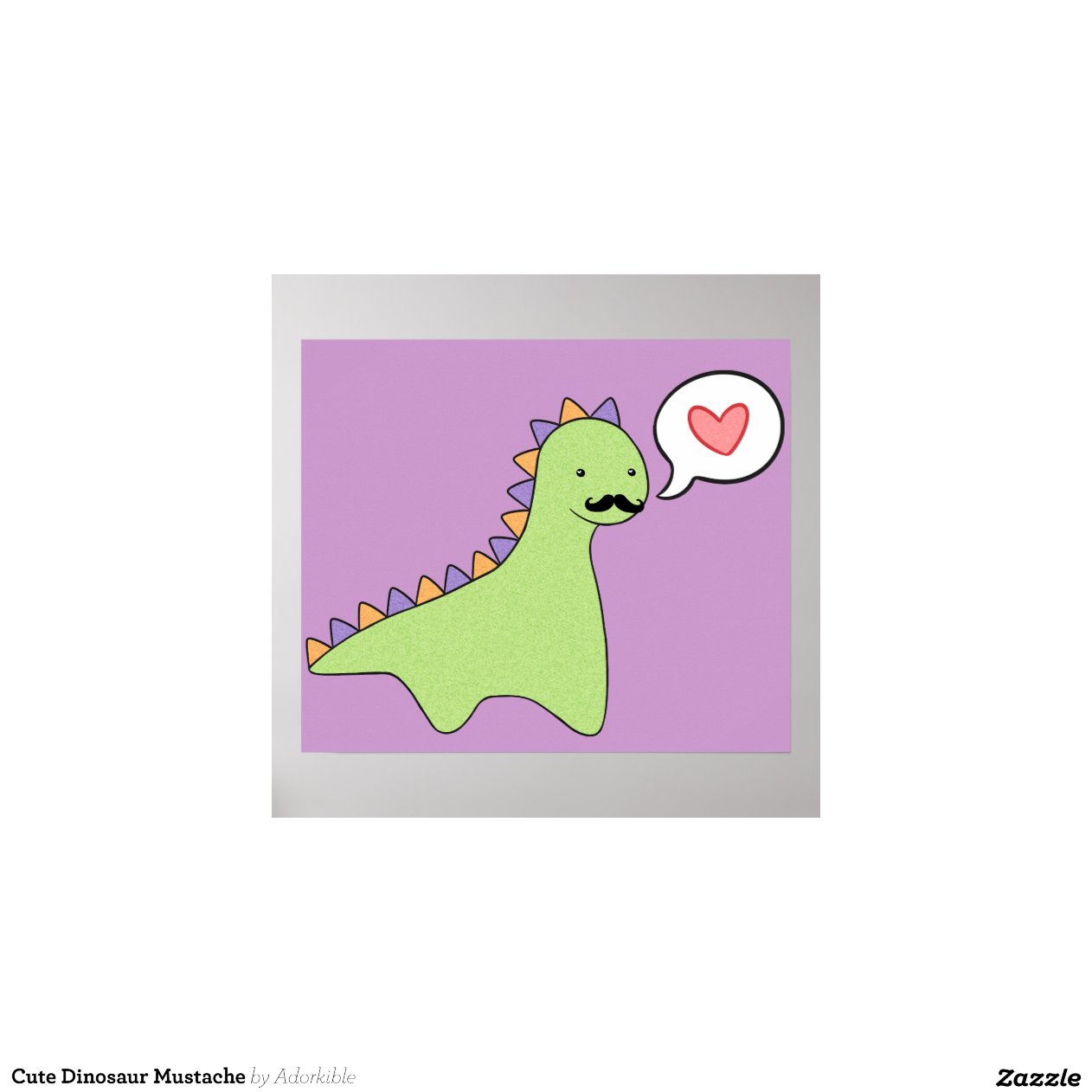 Cute Dinosaur Moustache | Zazzle