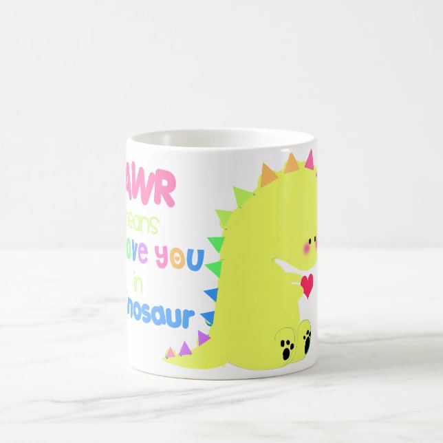 Cute Dinosaur MUG CUP RAWR (Center)