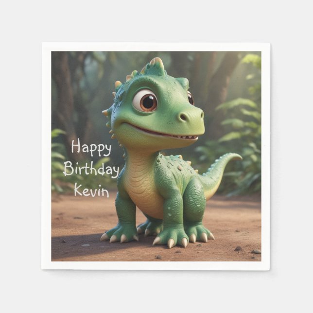 Cute Dinosaur Napkin (Front)