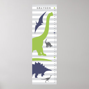 Cute Dinosaur Nursery Growth Chart - Dino Decor