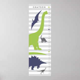 Cute Dinosaur Nursery Growth Chart - Dino Decor