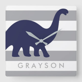 Cute Dinosaur Nursery Wall Clock - Dinosaur Baby