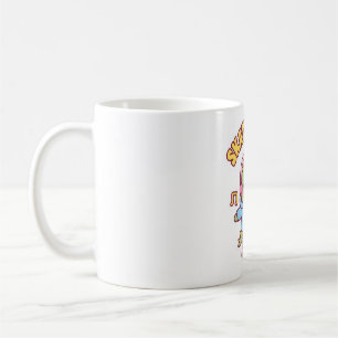 Cute Dinosaur On Roller Skates Skateasaur Funny Coffee Mug
