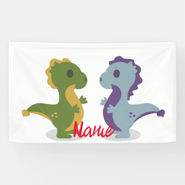 Cute Dinosaur Pair Thunder_Cove Banner (Horizontal)