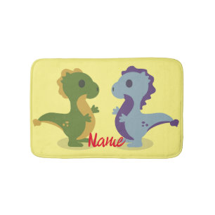 Cute Dinosaur Pair Thunder_Cove Bath Mat