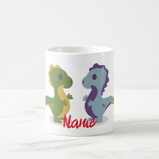 Cute Dinosaur Pair Thunder_Cove Coffee Mug (Center)