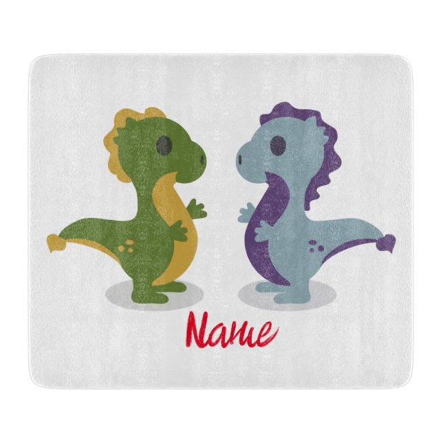 Cute Dinosaur Pair Thunder_Cove  Cutting Board (Front)