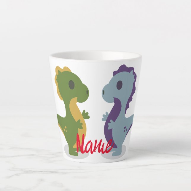 Cute Dinosaur Pair Thunder_Cove  Latte Mug (Front)