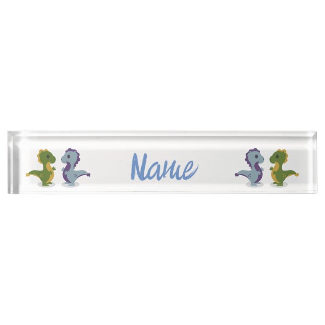 Cute Dinosaur Pair Thunder_Cove Nameplate (Front)