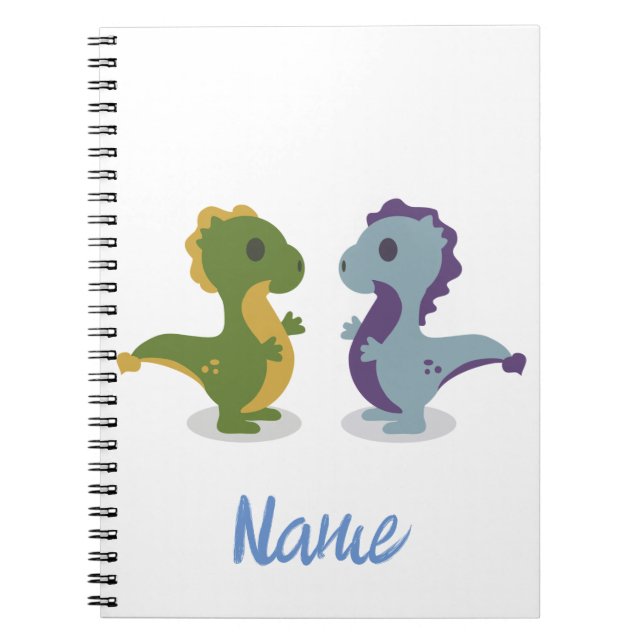 Cute Dinosaur Pair Thunder_Cove Notebook (Front)