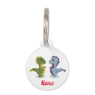 Cute Dinosaur Pair Thunder_Cove  Pet Tag