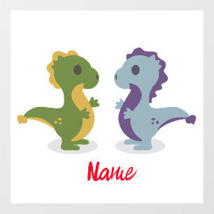Cute Dinosaur Pair Thunder_Cove Window Cling