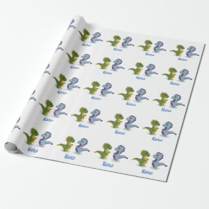 Cute Dinosaur Pair Thunder_Cove Wrapping Paper