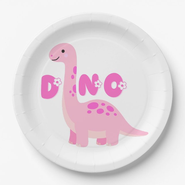 Cute dinosaur 🦕  paper plate (Front)