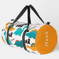 Cute Dinosaur Pattern Custom Monogram Name Kids