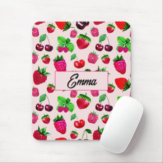 Cute Dinosaur Pattern Custom Monogram Name Kids Mouse Mat