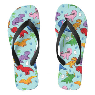 Cute Dinosaur Pattern Flip Flops