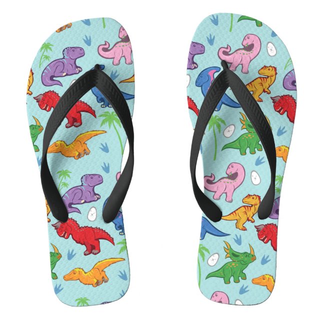 Cute Dinosaur Pattern Flip Flops (Footbed)