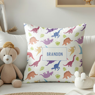 Cute Dinosaur Pattern Kid Personalised Child Room Cushion