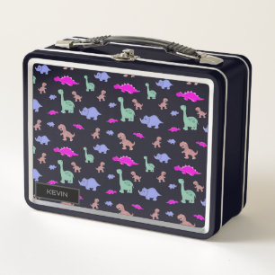 Cute Dinosaur Pattern Metal Lunch Box