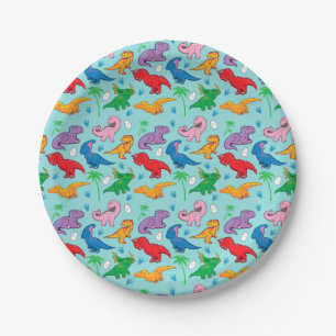 Cute Dinosaur Pattern Paper Plate