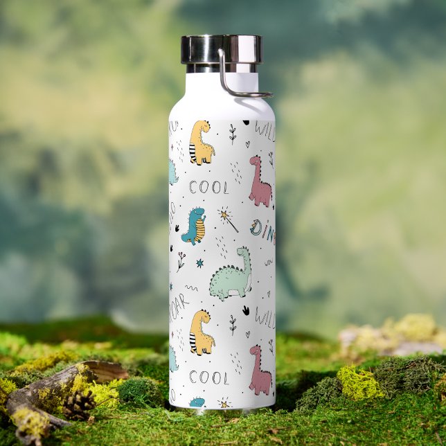 Cute Dinosaur Pattern Personalised Name Kids Water Bottle (Cute Dinosaur Pattern Personalized Name Kids Water Bottle)