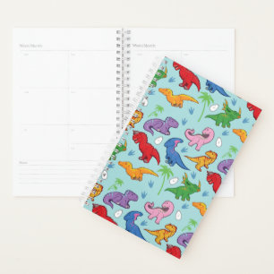 Cute Dinosaur Pattern Planner
