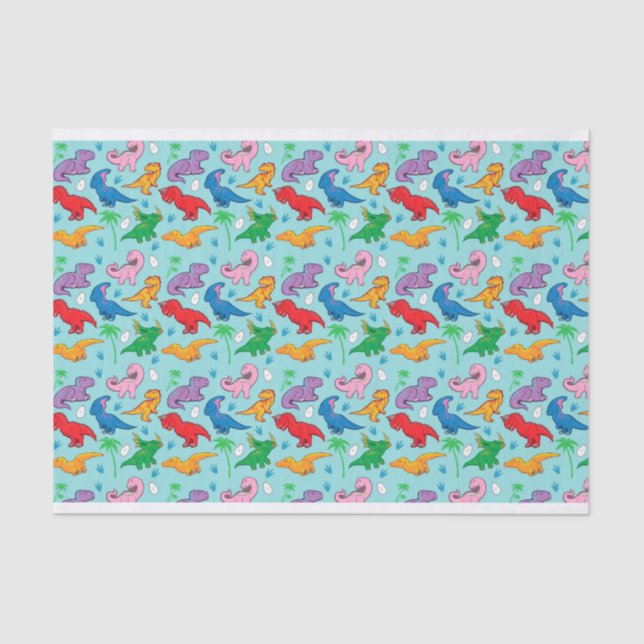 Cute Dinosaur Pattern Tissue Paper (Front)