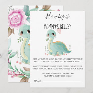 Cute Dinosaur Peony How Big Is Mummy’s Belly Cards