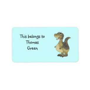 Cute Dinosaur Personalised Label  