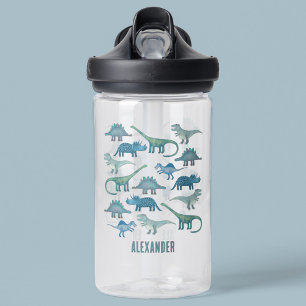 Cute Dinosaur Personalised Water Bottle
