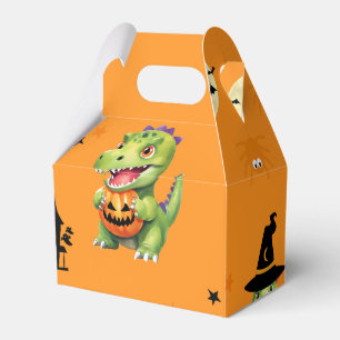 Cute Dinosaur play pumpkin trick o treat halloween Favour Box