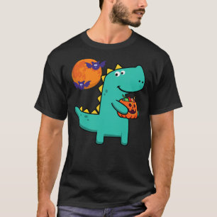 Cute Dinosaur Pumpkin Halloween Tyrannosaurus Todd T-Shirt