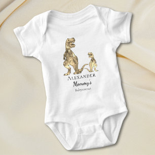 Cute Dinosaur Quote Personalised  Baby Bodysuit