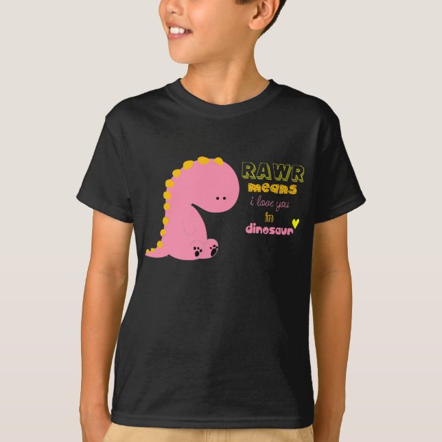 cute dinosaur rawr shirt (Front)