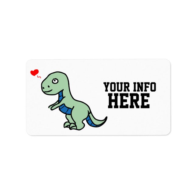 CUTE DINOSAUR RETRUN ADDRESS LABELS (Front)