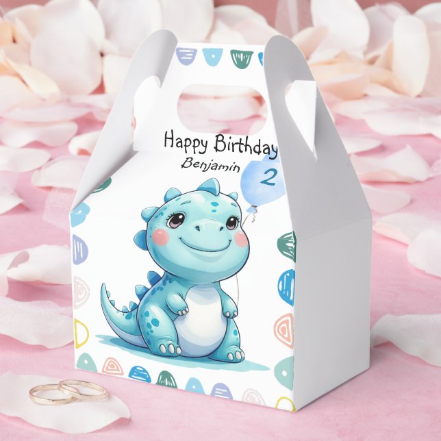 Cute Dinosaur roar Boy Happy birthday party Favour Box (Wedding)