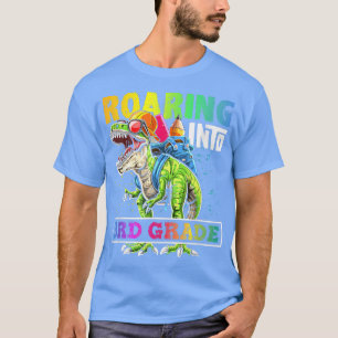 Cute Dinosaur Roaring Into 3rd Grade Back To Schoo T-Shirt