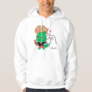 Cute Dinosaur Scholar & Ghost Writer Hoodie