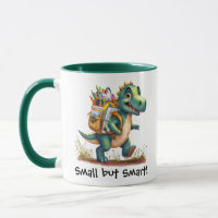 Cute Dinosaur School Sticker – "Small but Smart!