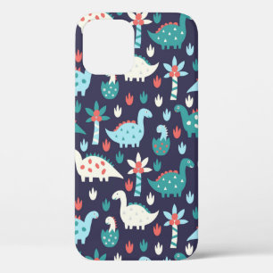 Cute dinosaur seamless pattern iPhone 12 case