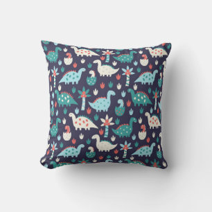 Cute dinosaur seamless pattern cushion