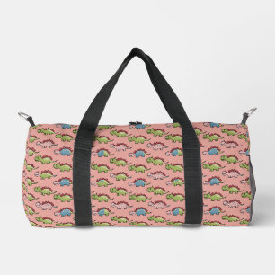 Cute dinosaur seamless pattern duffle bag