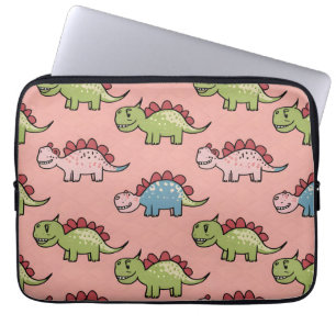 Cute dinosaur seamless pattern laptop sleeve