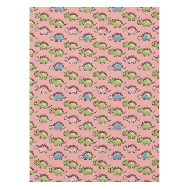 Cute dinosaur seamless pattern tablecloth (Front)