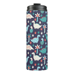 Cute dinosaur seamless pattern thermal tumbler